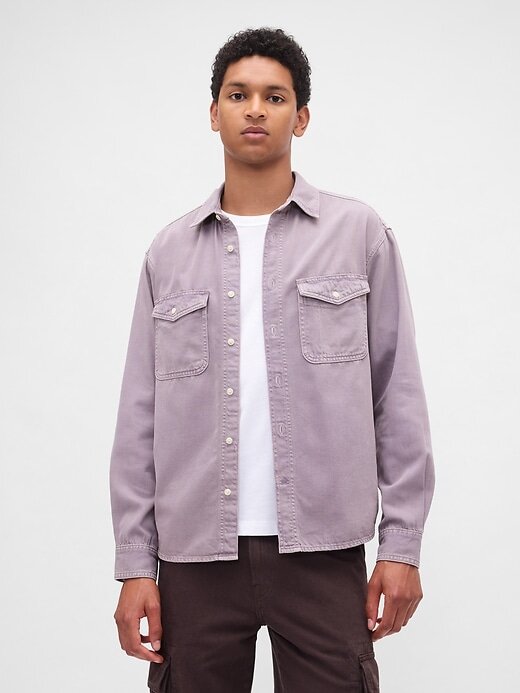 Camicia rilassata in denim ultra morbido Camicia rilassata in denim ultra morbido
