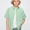 Camicia rilassata in lino e cotone per bambini