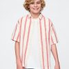 Camicia rilassata in lino e cotone per bambini