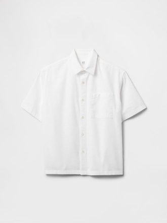 Camicia rilassata in lino e cotone per bambini