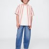 Camicia rilassata in lino e cotone per bambini