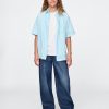 Camicia rilassata in lino e cotone per bambini