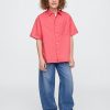 Camicia rilassata in lino e cotone per bambini