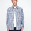 Camicia western in popeline di cotone biologico