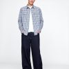 Camicia western in popeline di cotone biologico