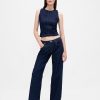 Canotta corta in denim
