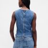 Canotta corta in denim