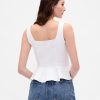 Canotta in denim con peplo