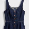 Canotta in denim con peplo