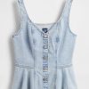 Canotta in denim con peplo Canotta in denim con peplo