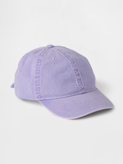 Cappello da baseball con fiocco in denim tinto a mano per bambini Cappello da baseball con fiocco in denim tinto a mano per bambini