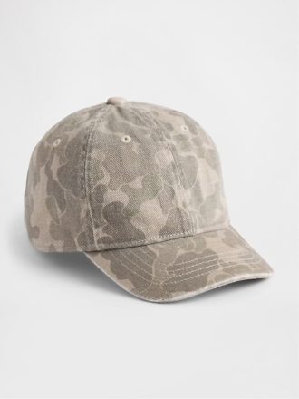 Cappello da baseball mimetico in cotone biologico per bambini