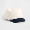 Cappello da baseball per bambini in sherpa e velluto a coste con orsetto
