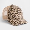 Cappello da camionista in velluto a coste leopardato per bambini Cappello da camionista in velluto a coste leopardato per bambini