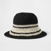 Cappello da pescatore in paglia a righe Cappello da pescatore in paglia a righe
