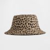 Cappello da pescatore reversibile leopardato per neonati e bambini piccoli