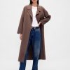 Cappotto avvolgente in misto lana