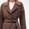 Cappotto avvolgente in misto lana