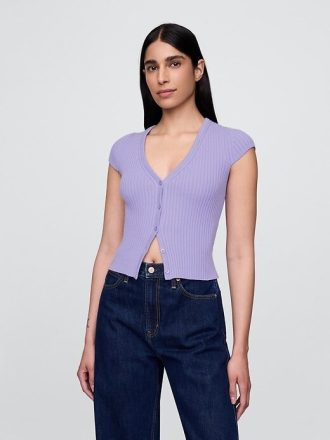 Cardigan a coste corte