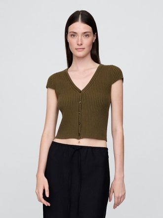 Cardigan a coste corte