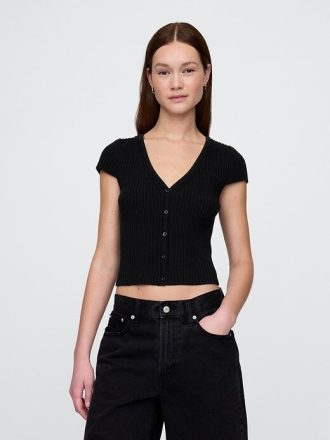 Cardigan a coste corte