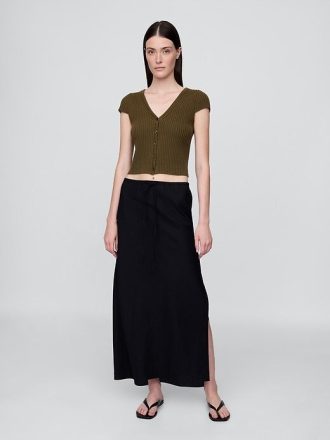 Cardigan a coste corte