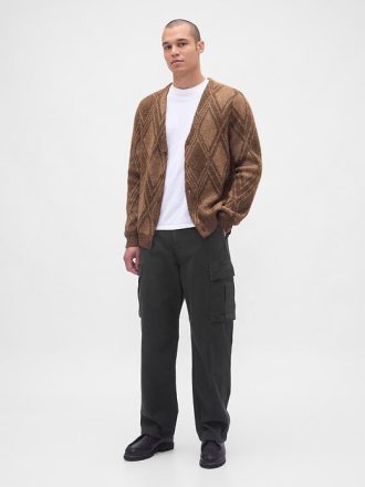 Cardigan Argyle spazzolato