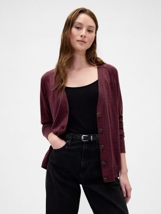 Cardigan boyfriend in lana merino