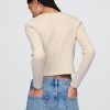Cardigan corto a coste intrecciate
