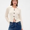 Cardigan corto con colletto in 100% cotone Cardigan corto con colletto in 100% cotone