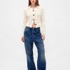 Cardigan corto con colletto in 100% cotone Cardigan corto con colletto in 100% cotone