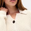 Cardigan corto con colletto in 100% cotone Cardigan corto con colletto in 100% cotone