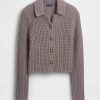 Cardigan corto con colletto in 100% cotone Cardigan corto con colletto in 100% cotone
