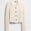 Cardigan corto con colletto in 100% cotone Cardigan corto con colletto in 100% cotone