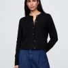 Cardigan girocollo in 100% cotone