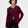 Cardigan girocollo in 100% cotone Cardigan girocollo in 100% cotone