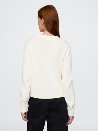 Cardigan girocollo in 100% cotone