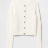 Cardigan girocollo in 100% cotone