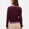 Cardigan in maglia a trecce 100% cotone