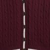 Cardigan in maglia a trecce 100% cotone