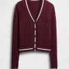Cardigan in maglia a trecce 100% cotone