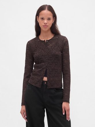 Cardigan in pizzo