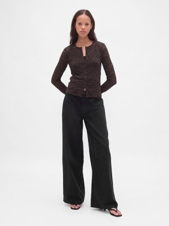 Cardigan in pizzo