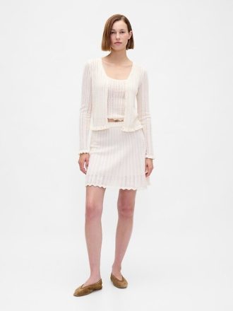 Cardigan in traforato 100% cotone