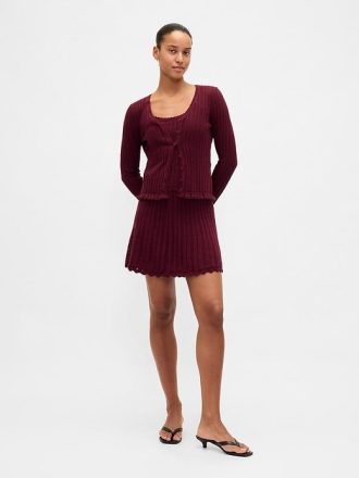 Cardigan in traforato 100% cotone