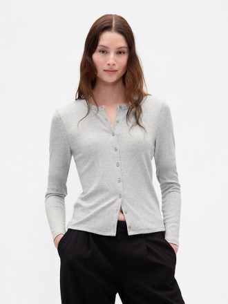Cardigan moderno con scollo rotondo