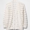 Cardigan oversize in traforato 100% cotone