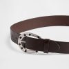 Cintura in pelle con fibbia a ferro di cavallo
