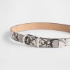 Cintura in pelle con stampa serpente