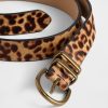 Cintura in pelle di vitello leopardata